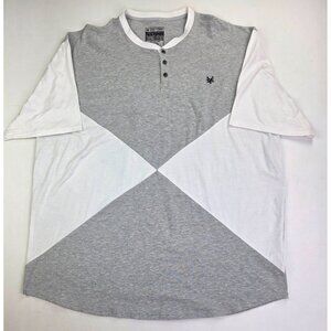 Zoo Your Unbreakable Size 4XLT Mens Triangle White Gray Colorblack Logo Henley